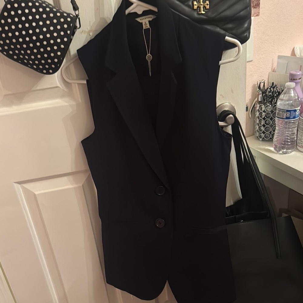 BRAND NEW Navy Blue blazer Vest and pants set- Classic Tailored Layer
